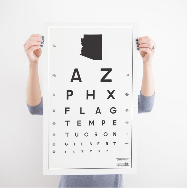 AZ Eye Chart Print